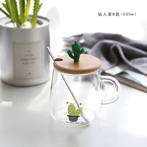 Cactus Glass Mug